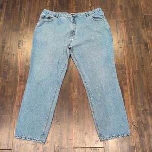 Vintage Bugle‎ Boy 750 Jeans Mens 42W 30L Light Blue Wash Straight Leg Denim 90s